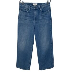 Lafayette‎ 148 New York Women's WYCKOFF Wide Leg Jeans Medium Wash Size 10